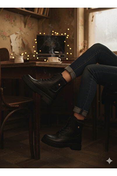 AVORA İNTO ELEGANCE Kadın bot postal lastikli fermuarlı