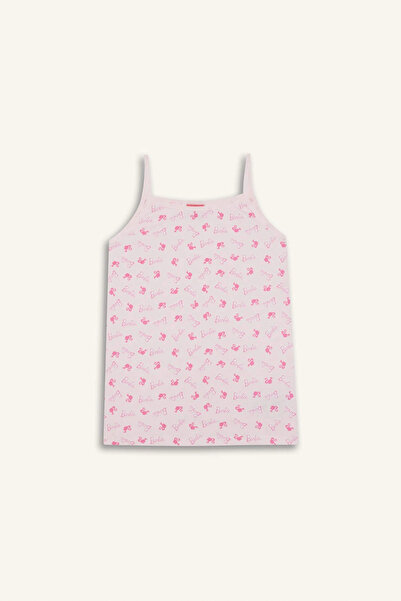 DeFacto G2333A8Pn344 Pink Girl's Barbie 2-Piece Tank Top