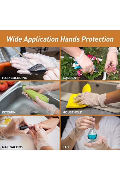 OEM General Purpose Powder-Free Vinyl Gloves，Medium，Box/100