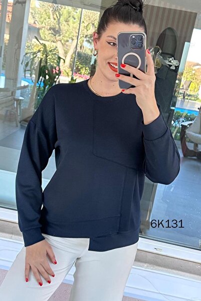 İnce Topuk Crew Neck Modal Sweatshirt 6K131