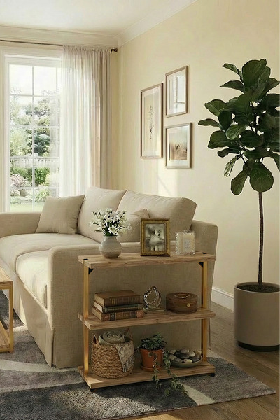 Euromob 3 Raflı, Yan Sehpa, Koltuk yanı, Orta Sehpa, Kitaplık, Sehpa, Gold Metal