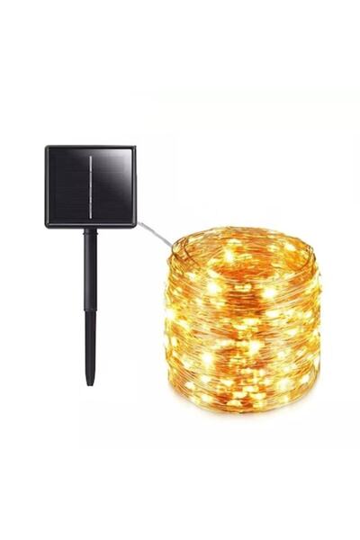 Tartek Ghirlandă luminoasă solară din cupru, 12 m, cu 100 mini LED-uri, lumin...