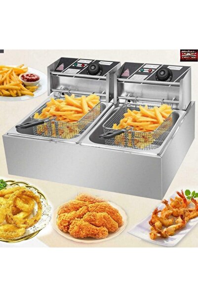 Generic Commercial Double Tank deep Fryer 8+8 LTR