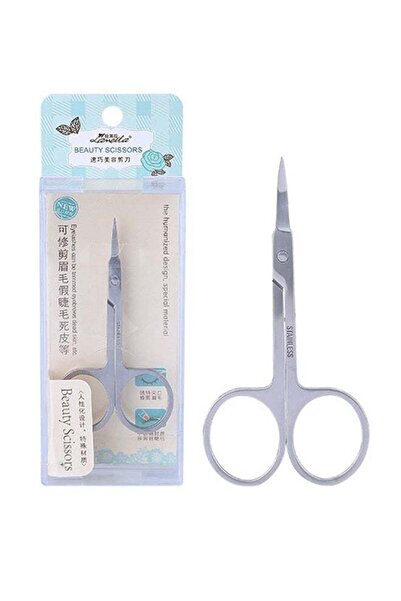 lameila Multifunctional Eyebrow Stainless Steel Scissor Silver 4.0