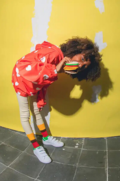 Eat My Socks جوارب للأطفال بنمط تشيز برجر، جوارب هدية ممتعة