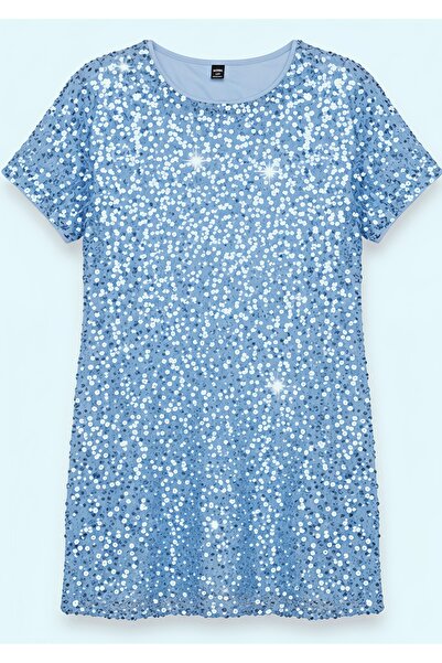 Nu Rochie scurta din catifea cu paiete