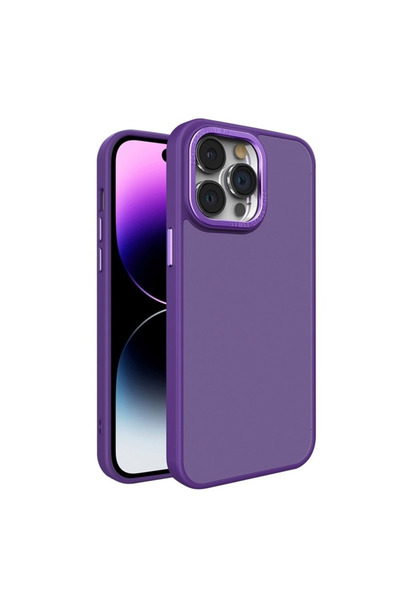 Coverzone غطاء حماية متوافق مع آيفون 14 برو مع حماية للزوايا وإطار معدني شفاف...