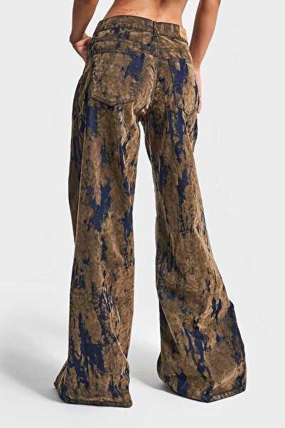 its basic Γυναικείο τζιν καφέ χρώμα 1w5-15 Palazzo Fit Special Fabric Design Denim Jean