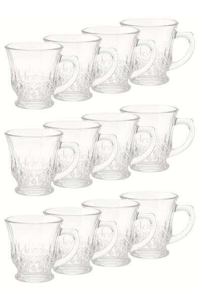 ALQANNAS Luxury crystal tea glass set, 12 pieces