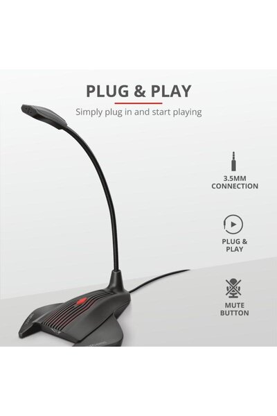 Trust GXT 239 Nepa gaming microphone, Black