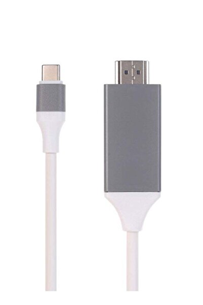 Generic محول كابل USB Type-C إلى HDTV UHD HDMI - أبيض/رمادي