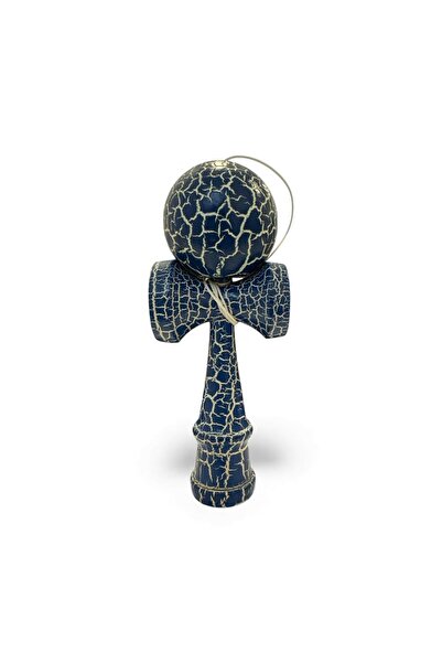 OEM Wooden Kendama – Cracked Blue Pattern – Skill Toy