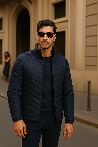 comstar Men's Daily Comfort Navy Blue Puffer Jacket