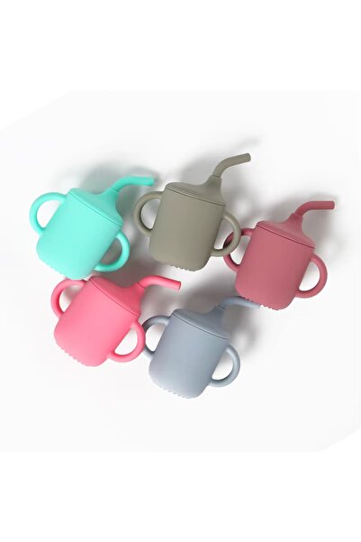 NO BRAND Silicone cup with flexible straw for babies - BPA free