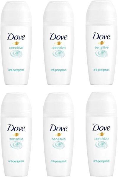 Dove Sensitive Roll-On Deodorant 6 x 50 ml