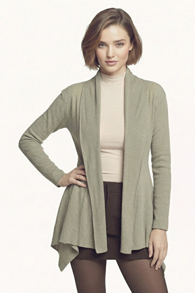 armonika Women's Mint Patterned Knitwear Casual Cardigan Arm-26K001006