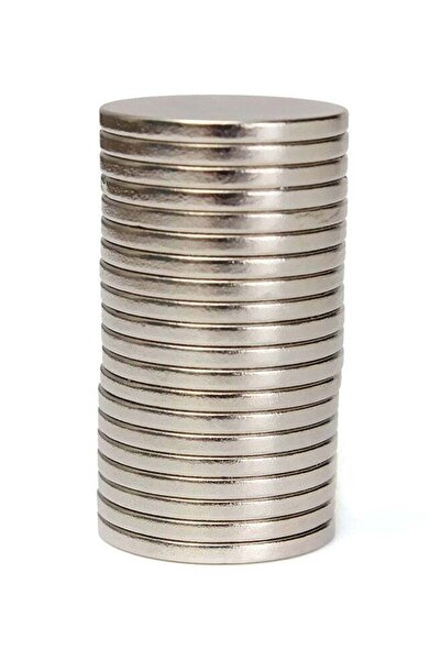 Generic 20-Piece Round Strong Earth Neodymium Magnet Silver