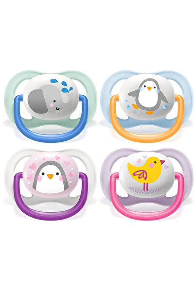 Philips Set suzete Avent Ultra Air Girl 0m+, SCF080/11, mov/roz