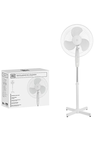 emma EMMA pedestal fan, 45W, 3 speeds, white
