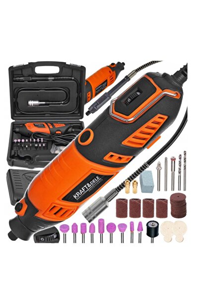 Kraft Mini polizor drept, 270 W, cu accesorii, 126 piese,