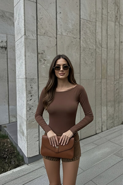 Friday Mood Γυναικείο κορμάκι με λαιμόκοψη καγιάκ