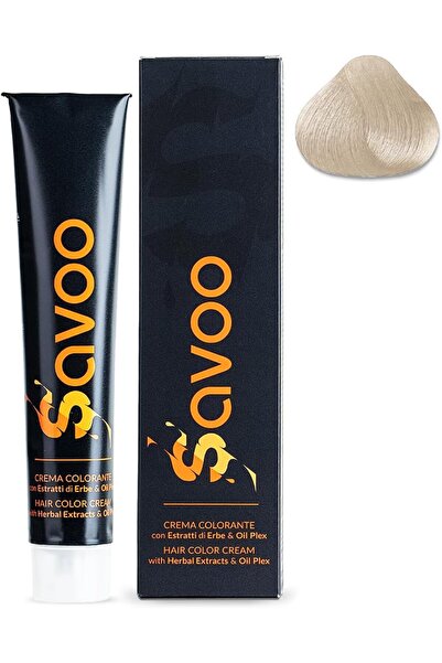 SAVOO كريم تلوين الشعر #11.01 أشقر رمادي بلاتيني - صبغة شعر دائمة، 100 مل