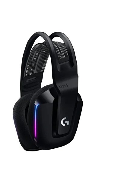 logitech Casti gaming wireless G733, ultrausoare, Lightsync RGB, Negru