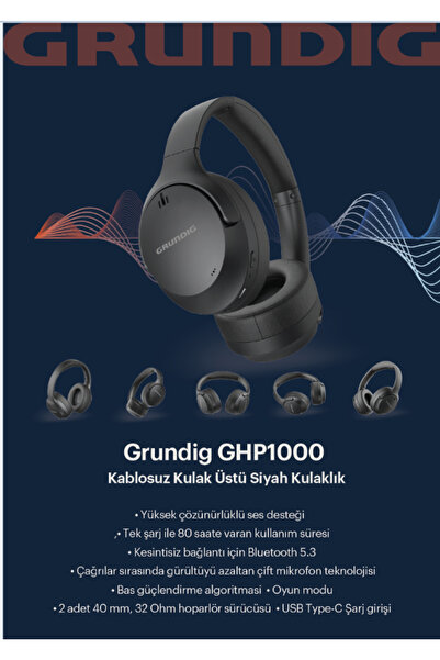 Grundig GHP 1000 Kulaküstü Kulaklık