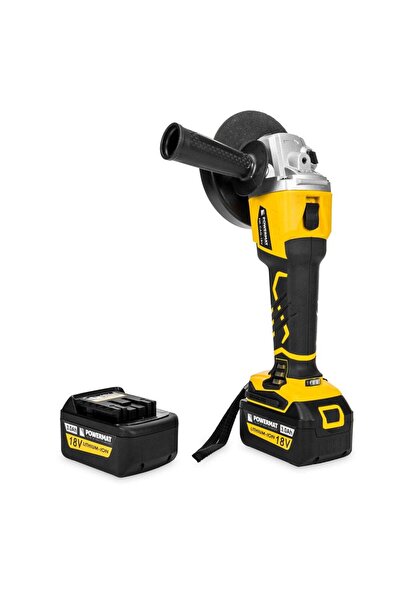 Powermat Flex, polizor unghiular cu 2 acumulatori, 18V motor Brushless,