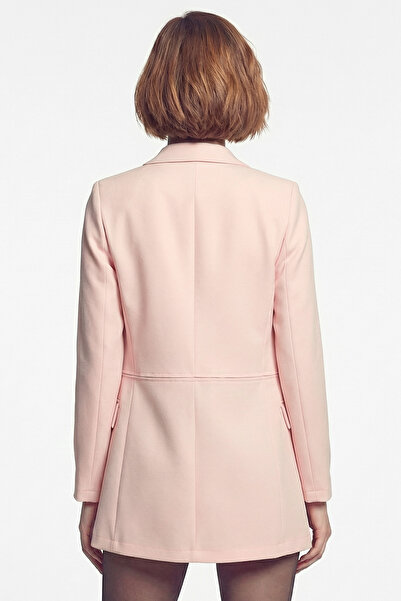 armonika Women's Powder Waist Stitched Long Jacket Arm-26K001017