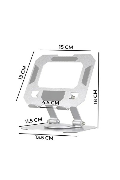 Denx Rotary Aluminum Alloy Tablet Holder, Foldable, Portable Stand
