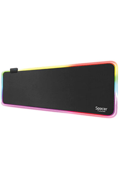 Spacer RGB Spacer gaming mousepad, rubber and textile material, 900 x 300 x 3 mm, 1.8 m cable length, Black
