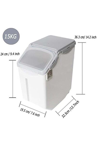 BLOOMING TIME Household Kitchen Plastic Sealed Rice Bucket Moisture Proof And Insect Proof Storage Box Transparent