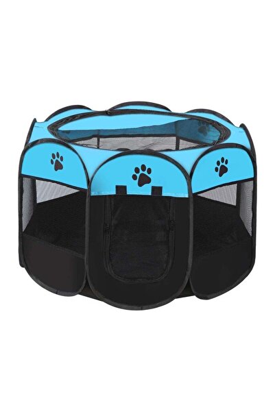 BLOOMING TIME حظيرة لعب محمولة قابلة للطي للحيوانات الأليفة - بيت داخلي/خارجي...