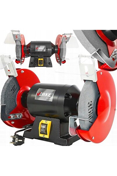 VERKE Polizor de banc cu 2 pietre, 200 mm, 350 W,