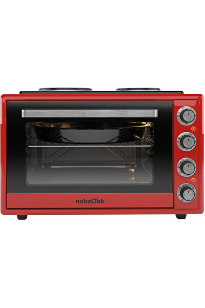 NobeLTek Electric oven NobeLTek, 60L, 2000W, electric hobs 1500w + 1000w, grill, timer, thermostat, glass