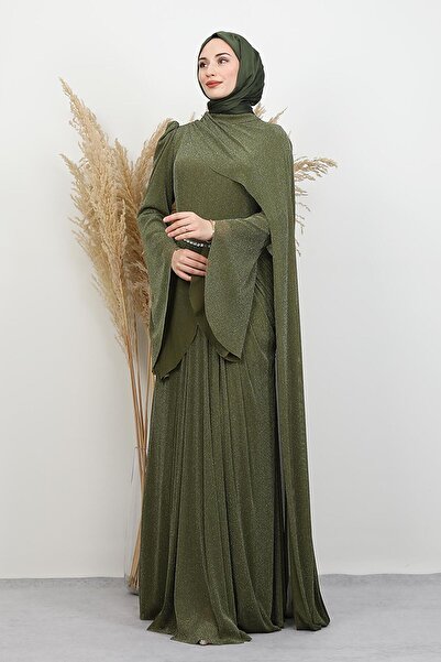 GİYZAMİLA Βραδινό φόρεμα Minel Jarse Χακί