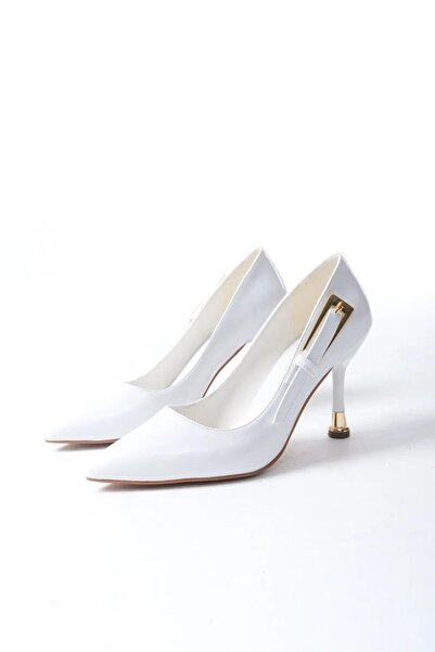 asmi shoes Women's Fascino White Patent Leather Stiletto Heels