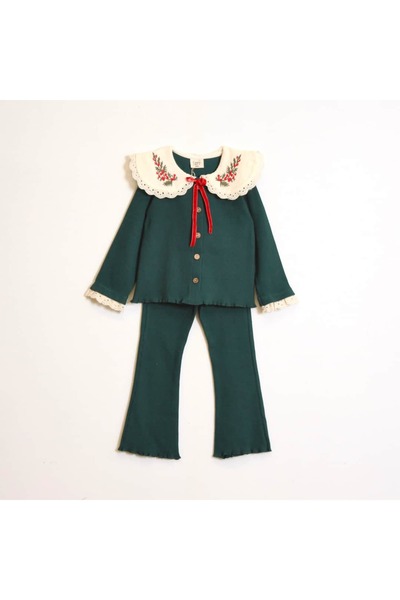 OZZY KİDS Girl's Collared New Year's Outfit