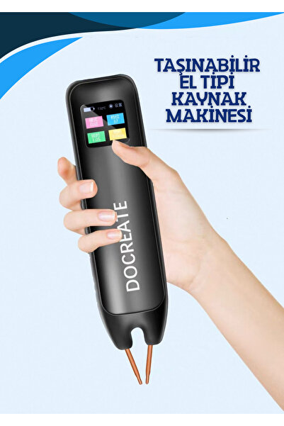 BEKAZE EL TİPİ TAŞINABİLİR PUNTA KAYNAK MAKİNESİ – AYARLANABİLİR SEVİYE, ŞARJ...