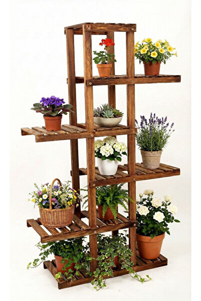 Sedefira Saksılık, Ahşap Saksılık, Çiçek Rafı, Çiçek Düzenleyici, Bitki Koyma...