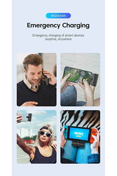 YTC Phone Holder Mini Power Bank for Iphone 5000Mah Portable Charger In & Output External Battery