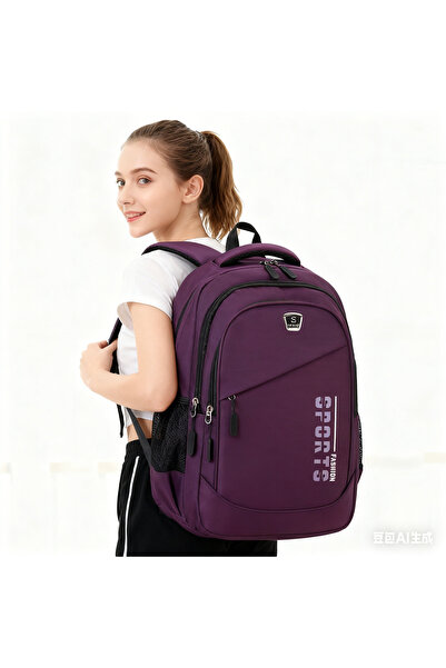 Generic Large-capacity travel backpack, men's and women's style, casual laptop bag