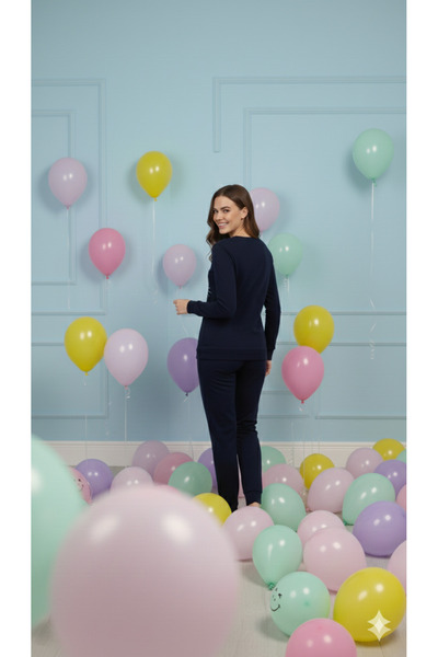 FAMES PİJAMA Зимовий комплект піжами з полару з вишивкою КІШКА