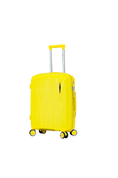 Madisson cabin trolley SW51103, 100% polypropylene, 55x37x21 cm, lock, 4 wheels 360°, yellow
