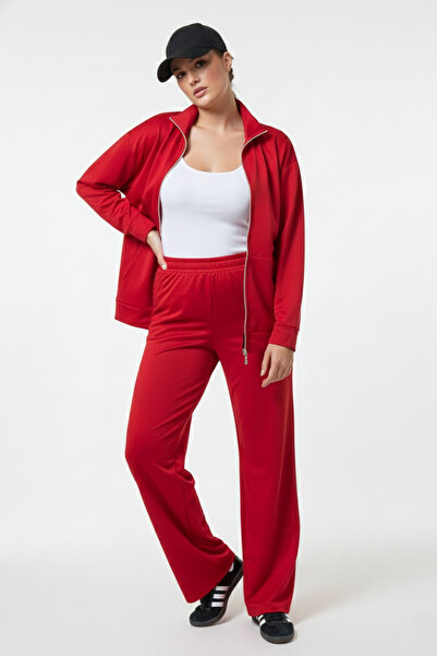 Elisho طقم بدلة رياضية بجيب كنغر بسحابين