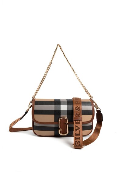 Silver Polo حقيبة كتف نسائية بيج - تان SP1171