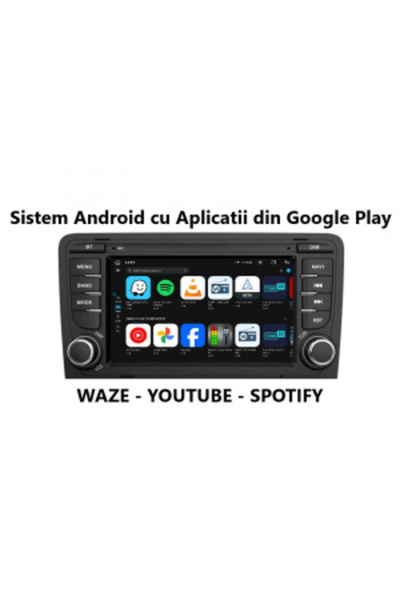 NAVI-ABC Dedicated Navigation for Audi A3 (2003-2011) - 7" Android 2GB RAM 32GB 8-core 4G