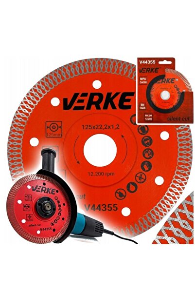 VERKE Disc diamantat pentru placi ceramice, gresie, piatra naturala, 125 x 1.2 mm,