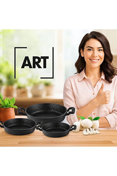 ART 3-Piece Cast Iron Pan Set | 18-20-22 cm